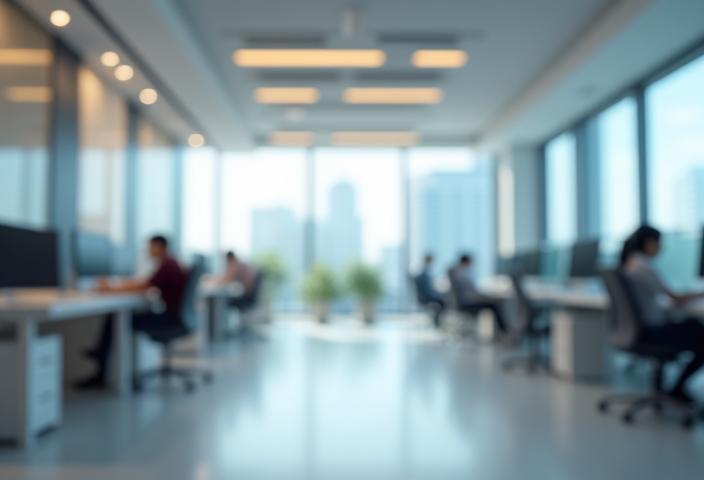 Modern office environment symbolizing professionalism and support