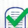 Checkmark icon or legal document